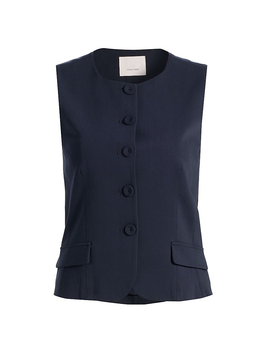 Women's Winora Tailored Vest - Navy - Size XL