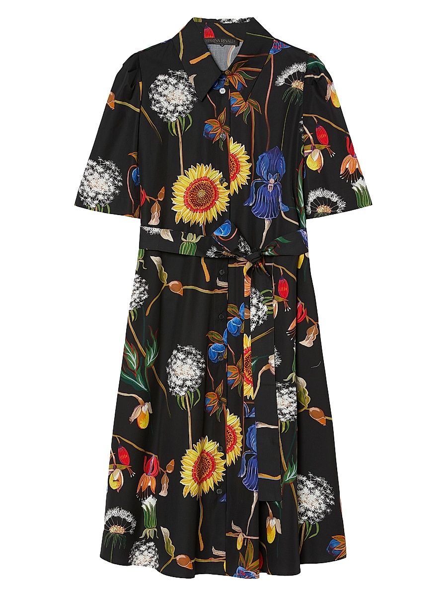 Women's Poplin Shirt Dress - Black - Size 16