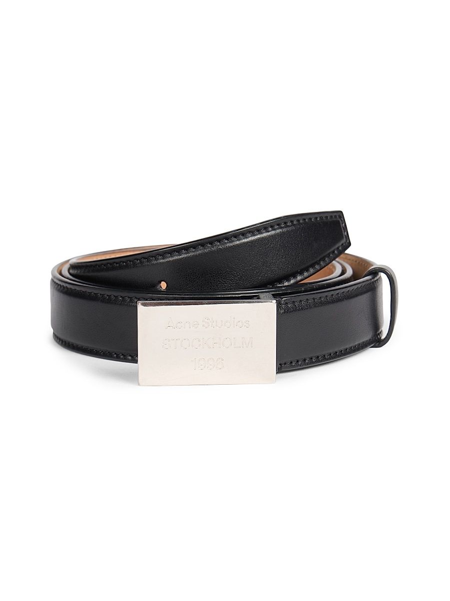 Men's 1996 Logo Plaque Belt - Black - Size Large