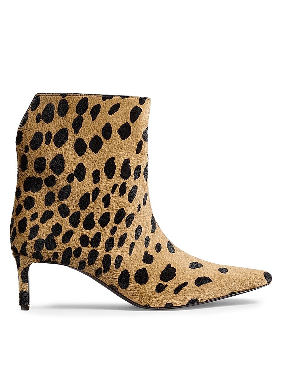 Women's Ona 55MM Hyena-Print Calf Hair Ankle Boots - Cheetah - Size 9