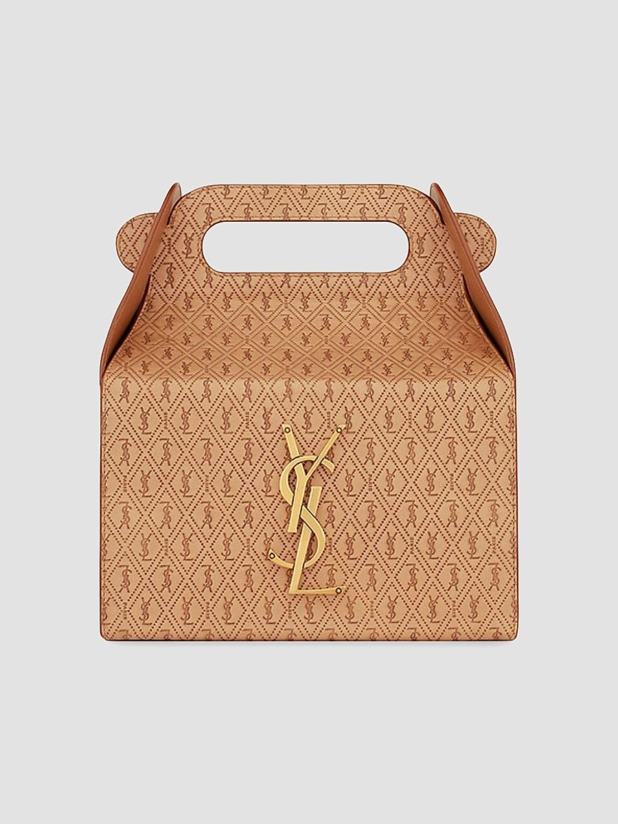Saint Laurent Women's Take Away Box in Calf Leather - Brown