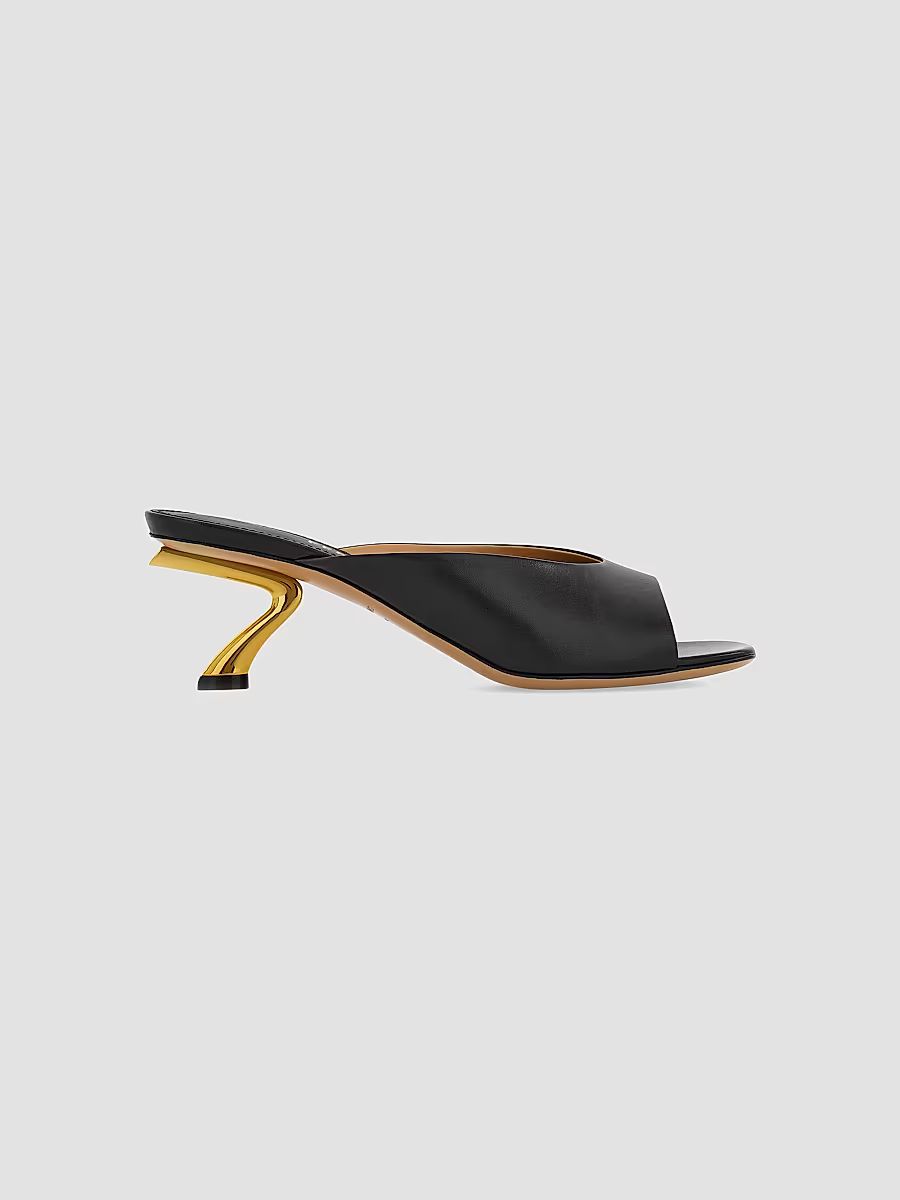 FERRAGAMO Women's Igea 55MM Leather Mules - Nero - Size 11