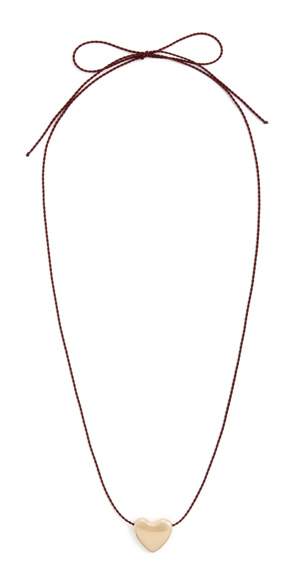 Annika Inez Small Heart Necklace Gold/Red String One Size