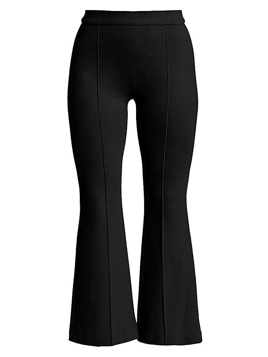 Women's Pull-On Cropped Flare Pants - Black - Size Medium