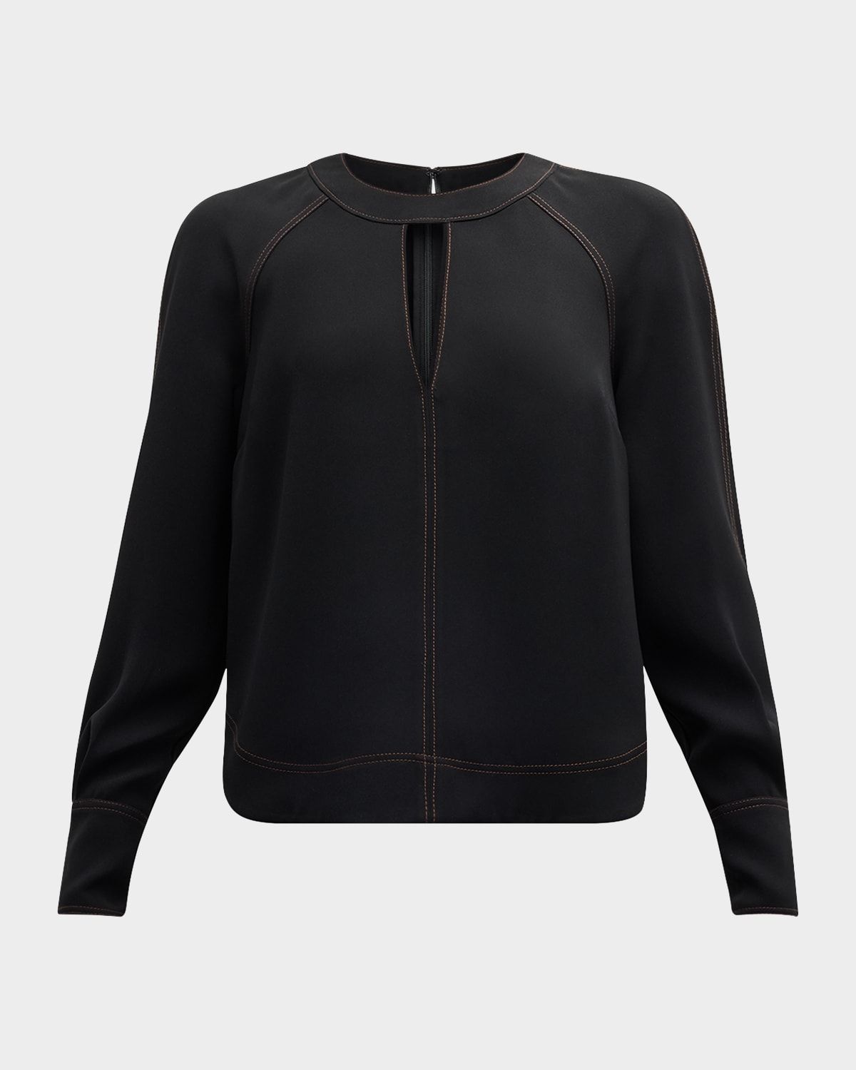 Tena Long-Sleeve Cut-Out Top
