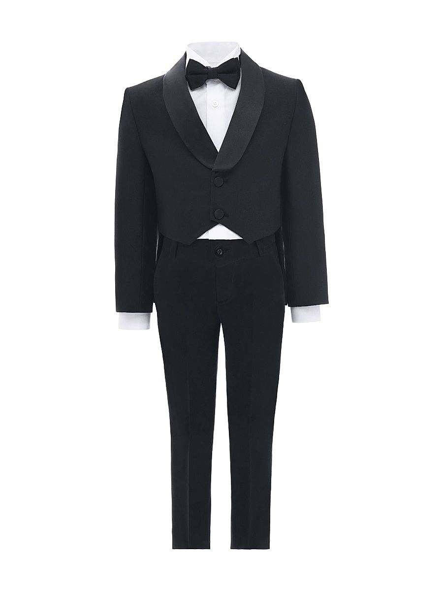 Baby Boy's & Little Boy's Classic Black Tailcoat Suit - Black - Size 4