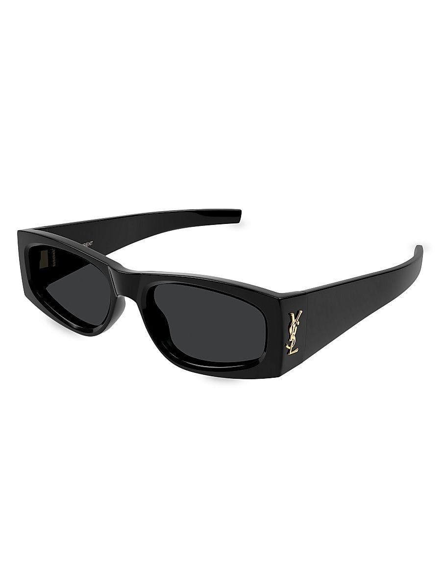 Women's Seasonal Monogram 56MM Rectangular Sunglasses - Dark Grey Black