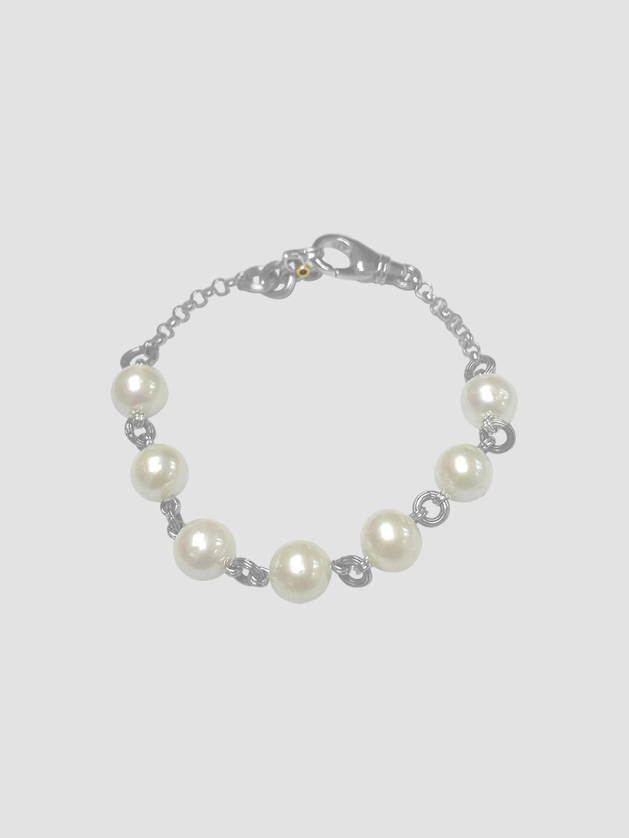 Stephen Dweck Women's Sterling Silver, Cultured Freshwater Pearl & 0.03 TCW Diamond Bracelet - Silver