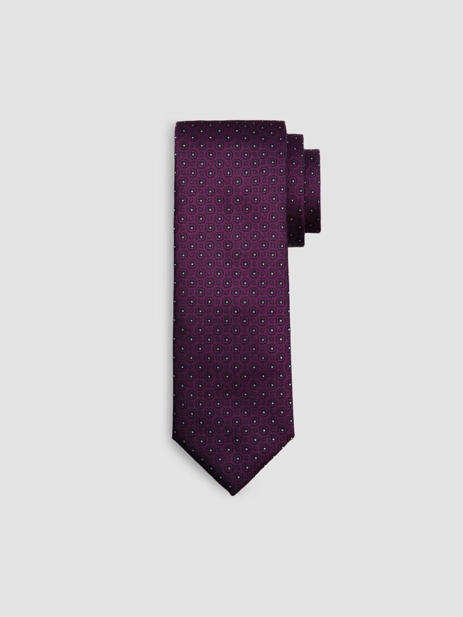 Canali Men's Small Medallion Silk Tie - Red