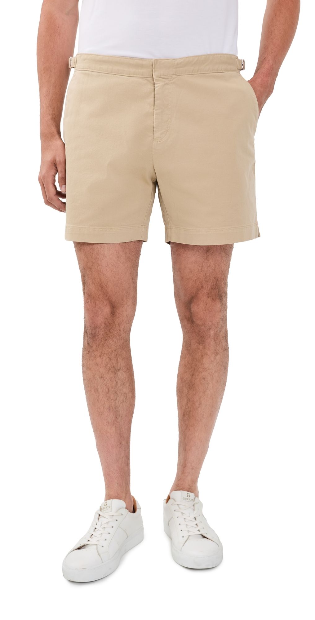 Orlebar Brown Bulldog Stretch Cotton Shorts 6 Sand Dune 38