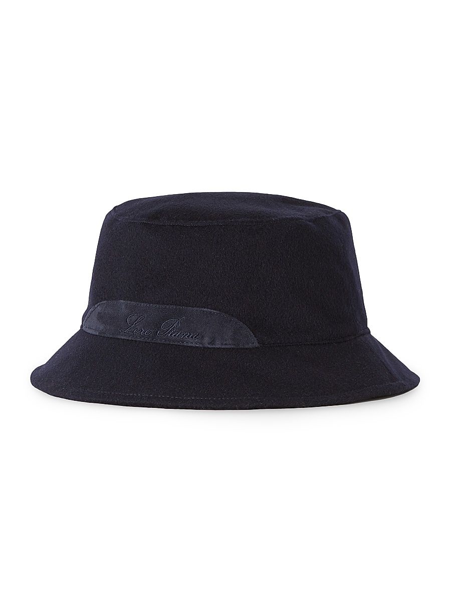Men's Cityleisure Cashmere Bucket Hat - Navy - Size Medium