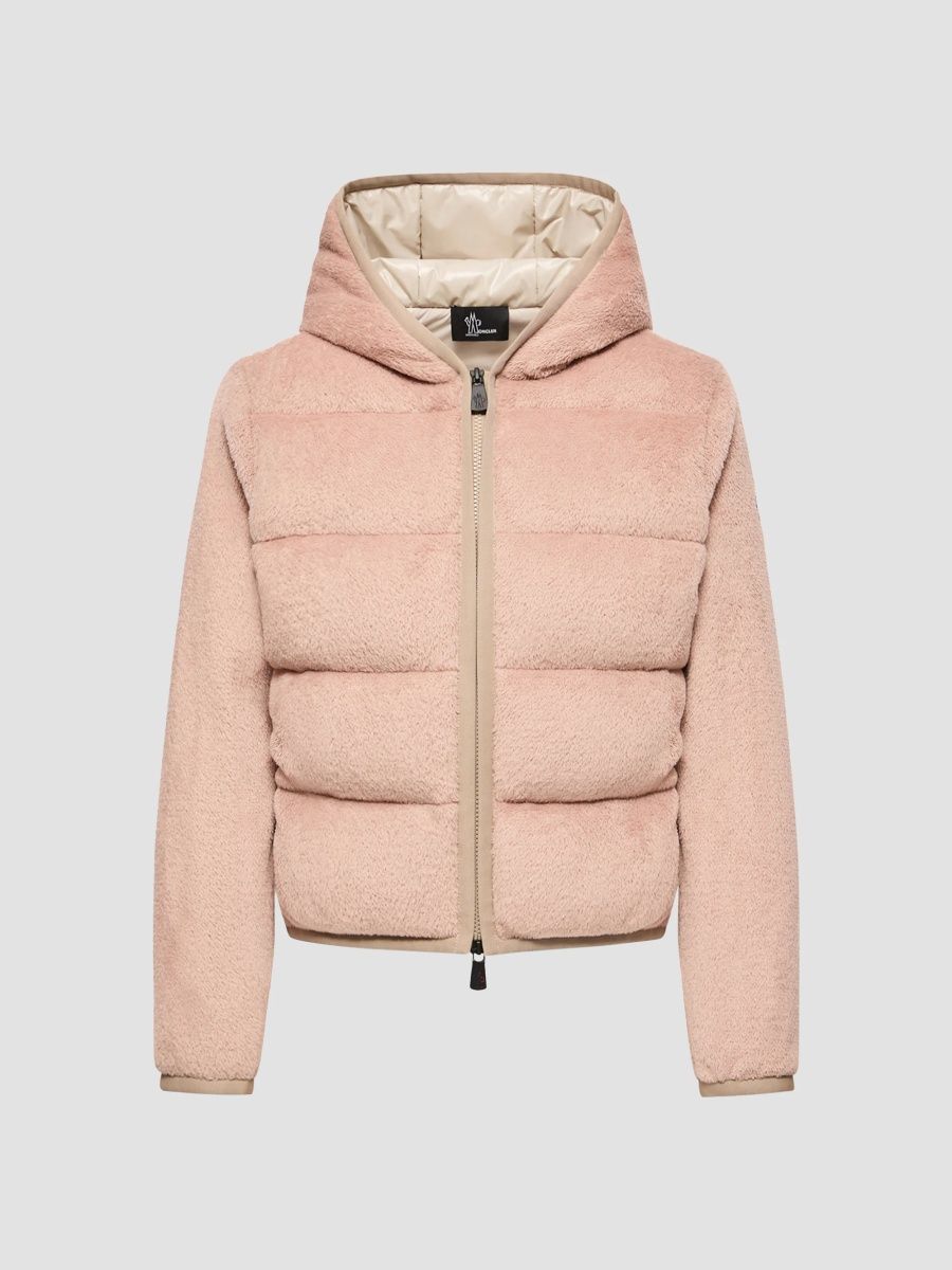 Moncler Grenoble Women's Hoodie in Polartec - Pink - Size XS
