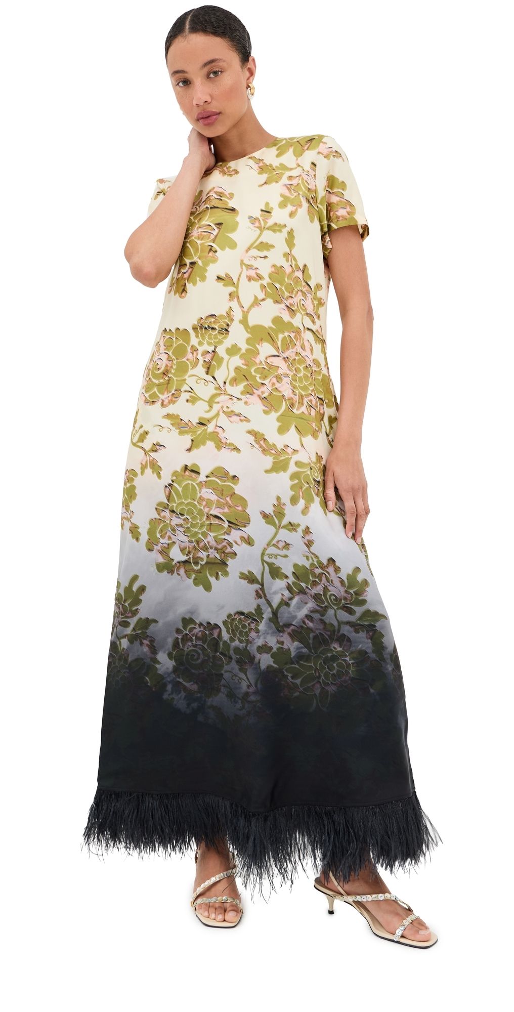 La DoubleJ Swing Dress Oasis Ombre Placee Black 40