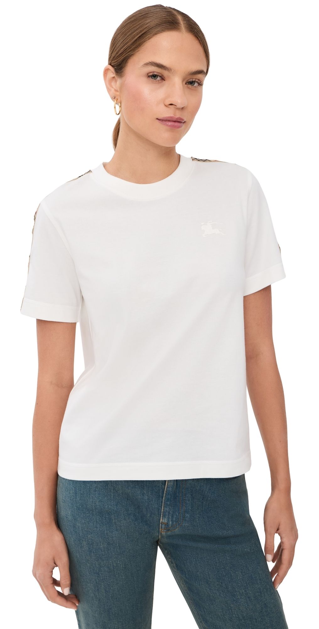 Burberry Tee Shirt Chalk S