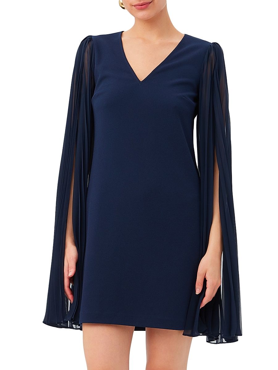 Women's Celestina Cape-Sleeve Minidress - Indigo - Size 8