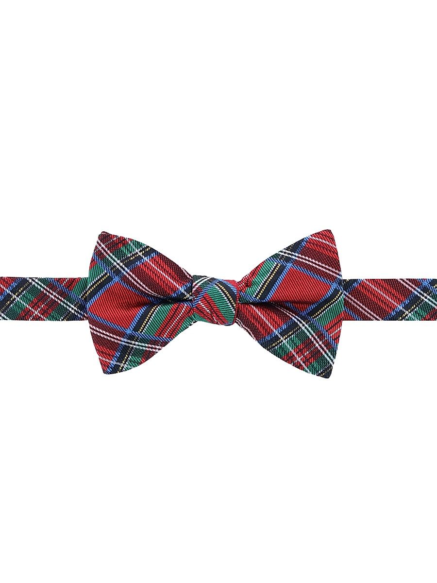 Men's Holiday Nicholas Plaid Bow Tie - Red