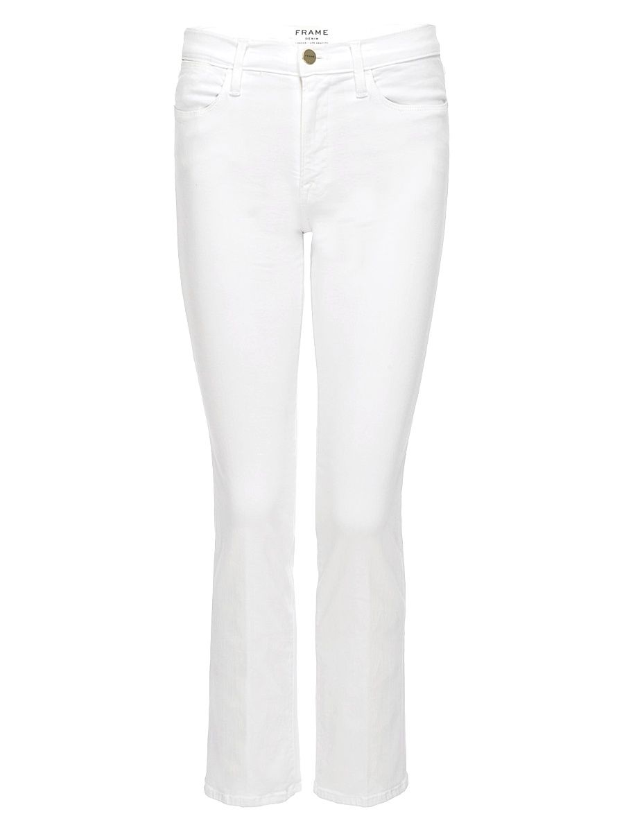 Women's Le High High-Rise Stretch Straight-Leg Jeans - Blanc - Size 31