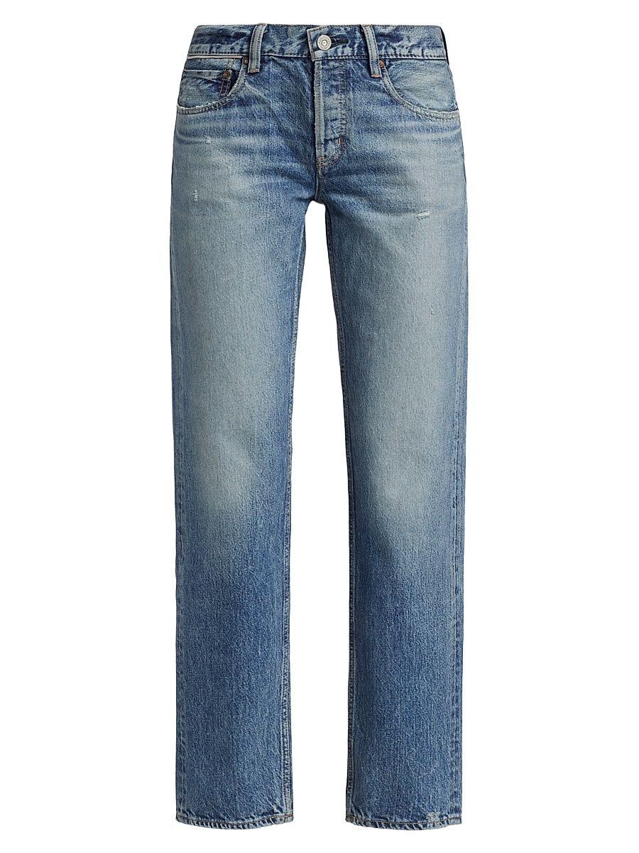 Women's Trigg Low-Rise Straight-Leg Jeans - Blue - Size 27