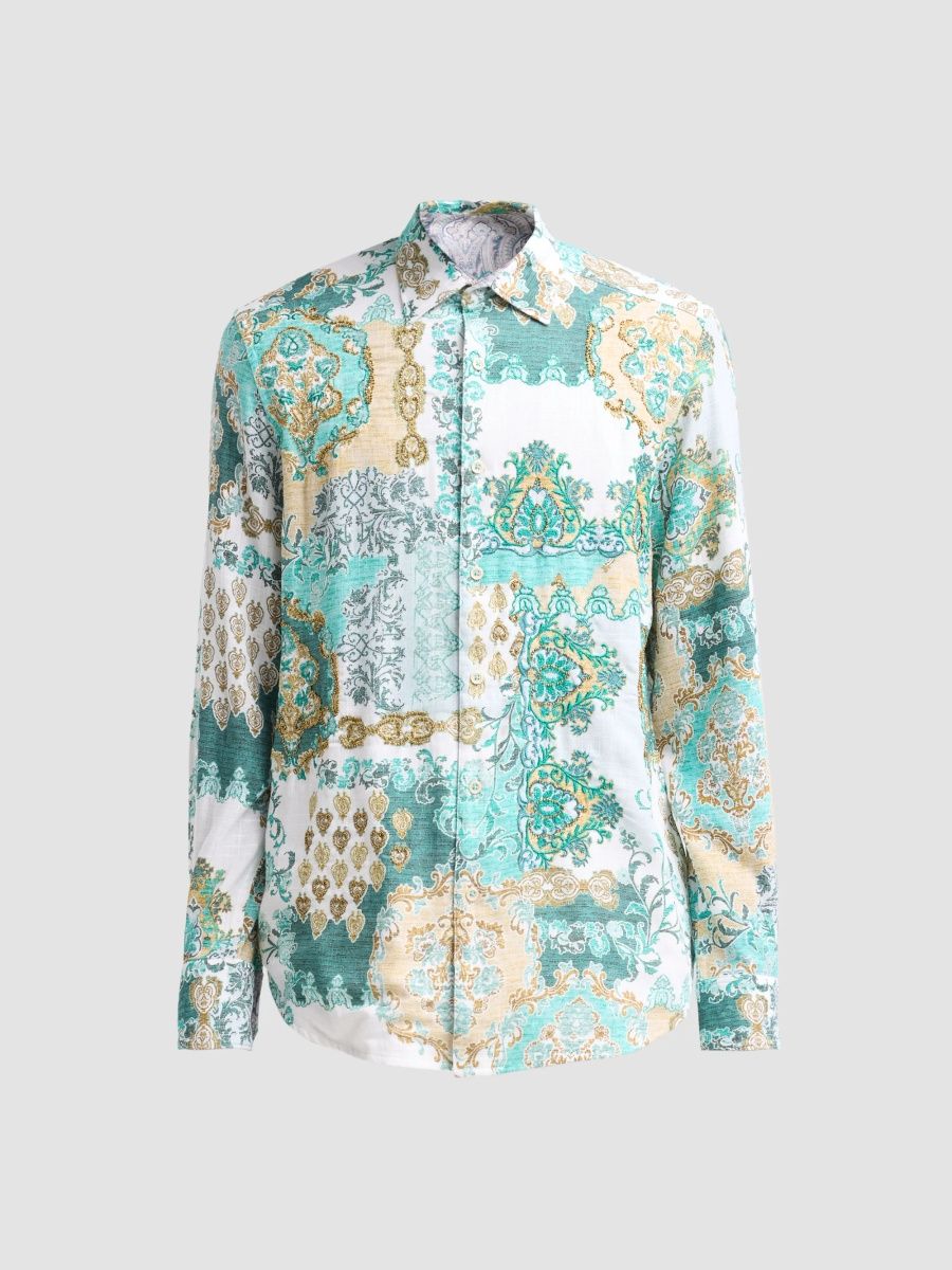 Robert Graham Men's Fairbank Embellished Long-Sleeve Shirt - Multi - Size XXXL