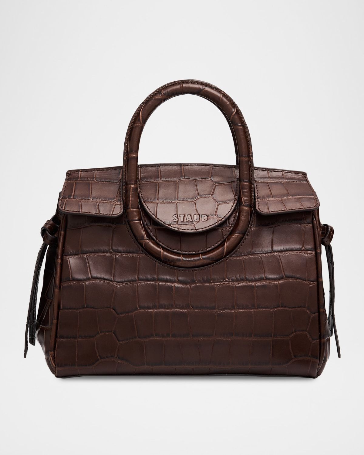 Maude Mini Croc-Embossed Leather Shoulder Bag