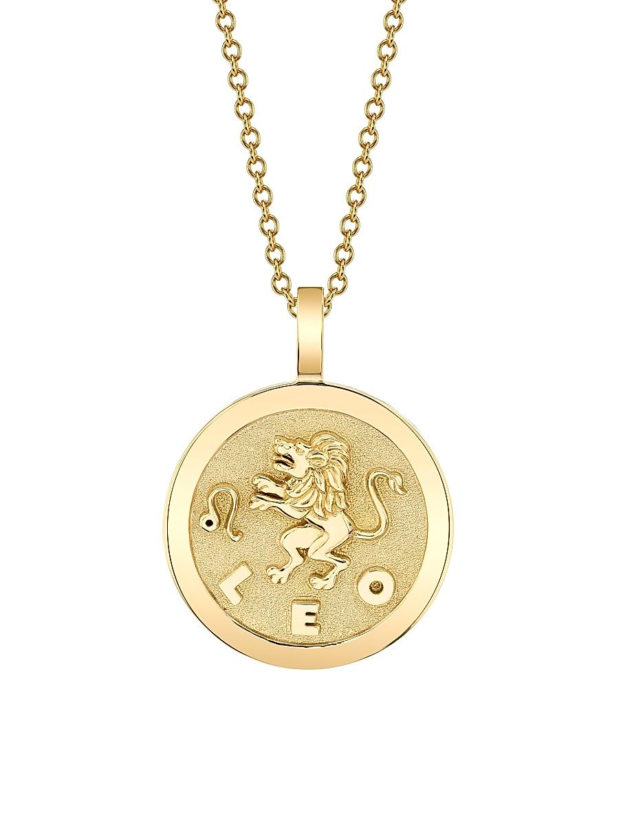 Women's Zodiac 18K Yellow Gold Leo Pendant Necklace - Yellow Gold