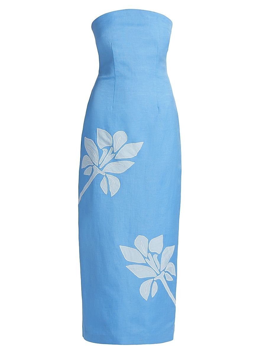 Women's Tammy Bandeau Midi-Dress - Cerulean - Size 12