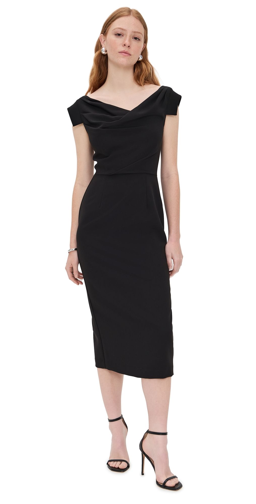 Black Halo Jacqueline Midi Dress Porcelain 12
