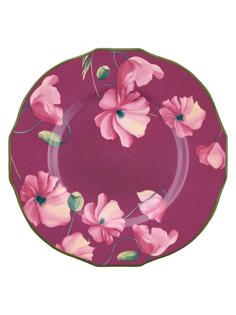 Florenza Porcelain Bread Plate - Dark Pink