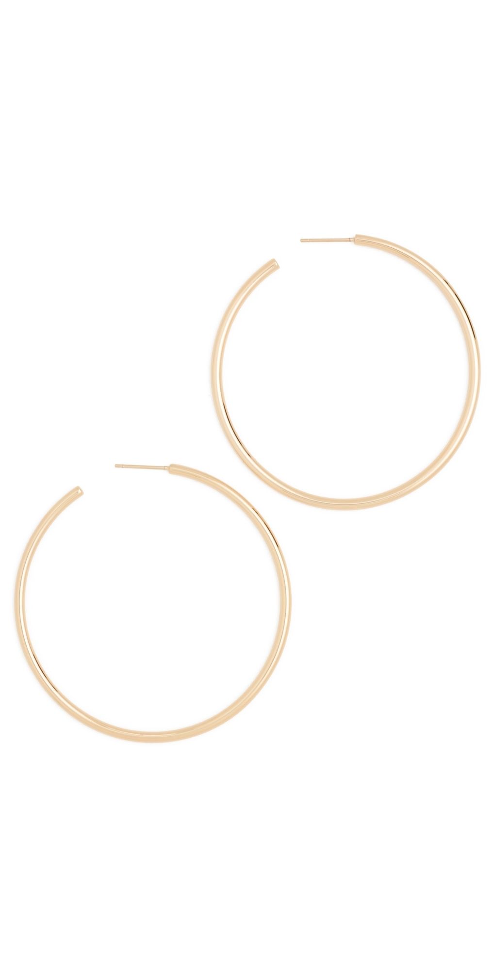 Jennifer Fisher 2 Thread Hoops Yellow Gold One Size