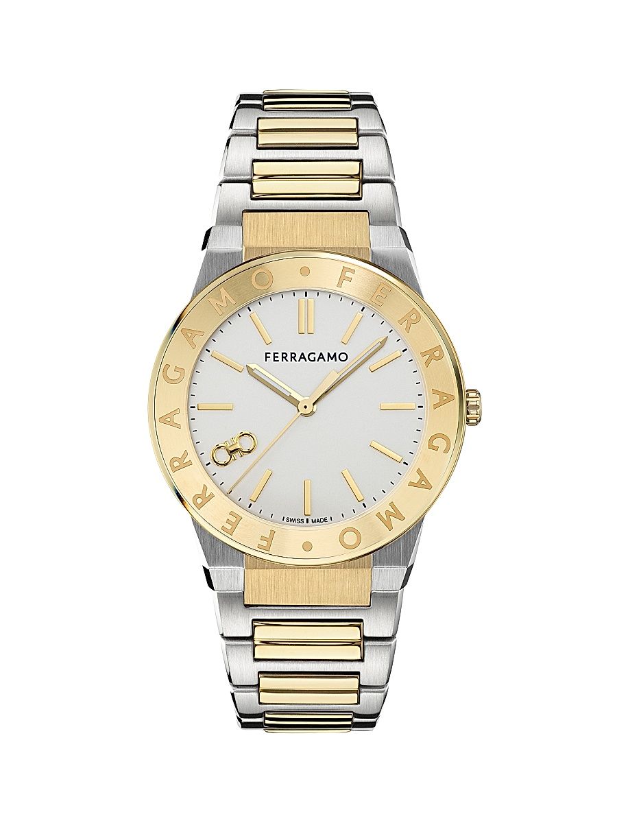 Men's Two-Tone Stainless Steel Logo Bracelet Watch/41MM - Two Tone