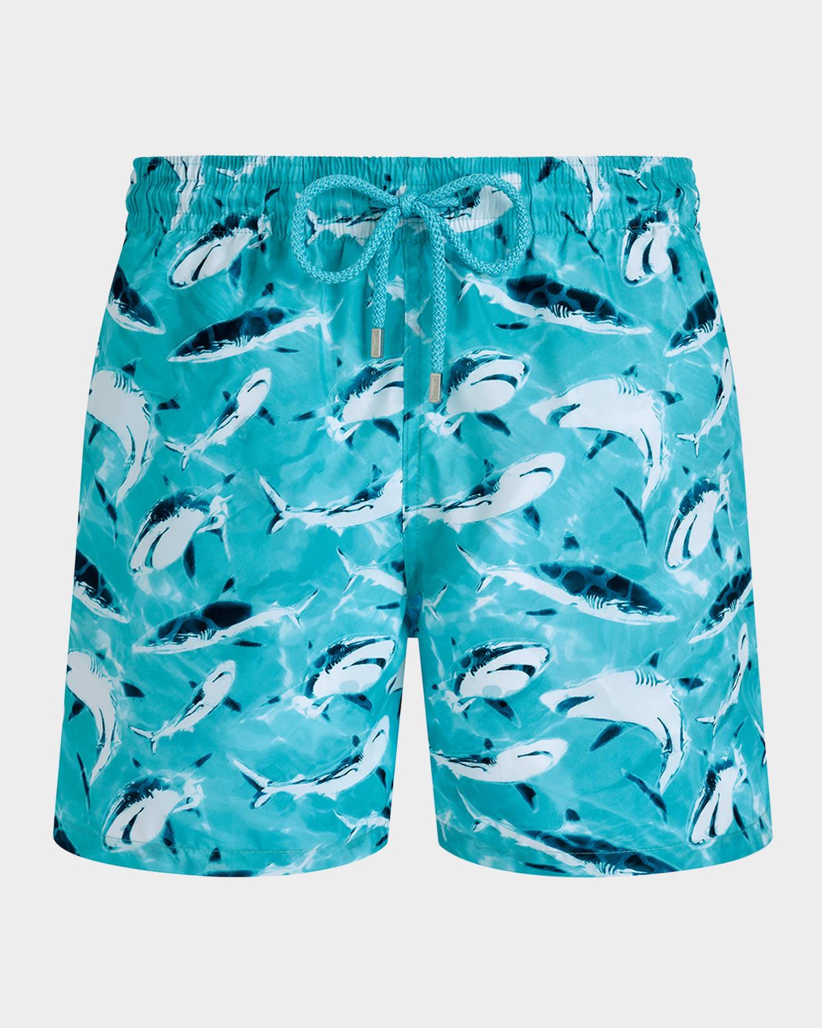 Men & apos;s Requins Shark-Print Swim Shorts
