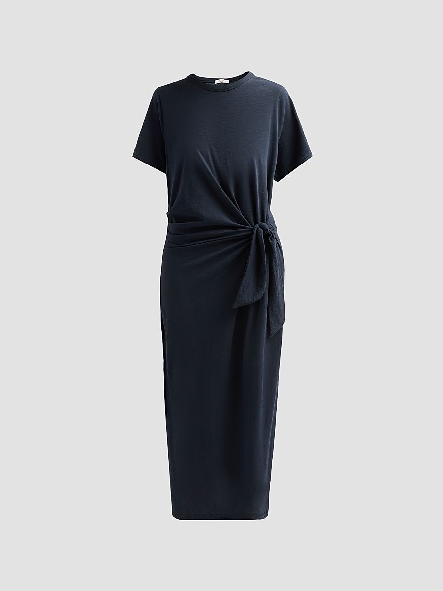 Women's The Slub Cotton Midi T-Shirt Dress - Salute - Size XL