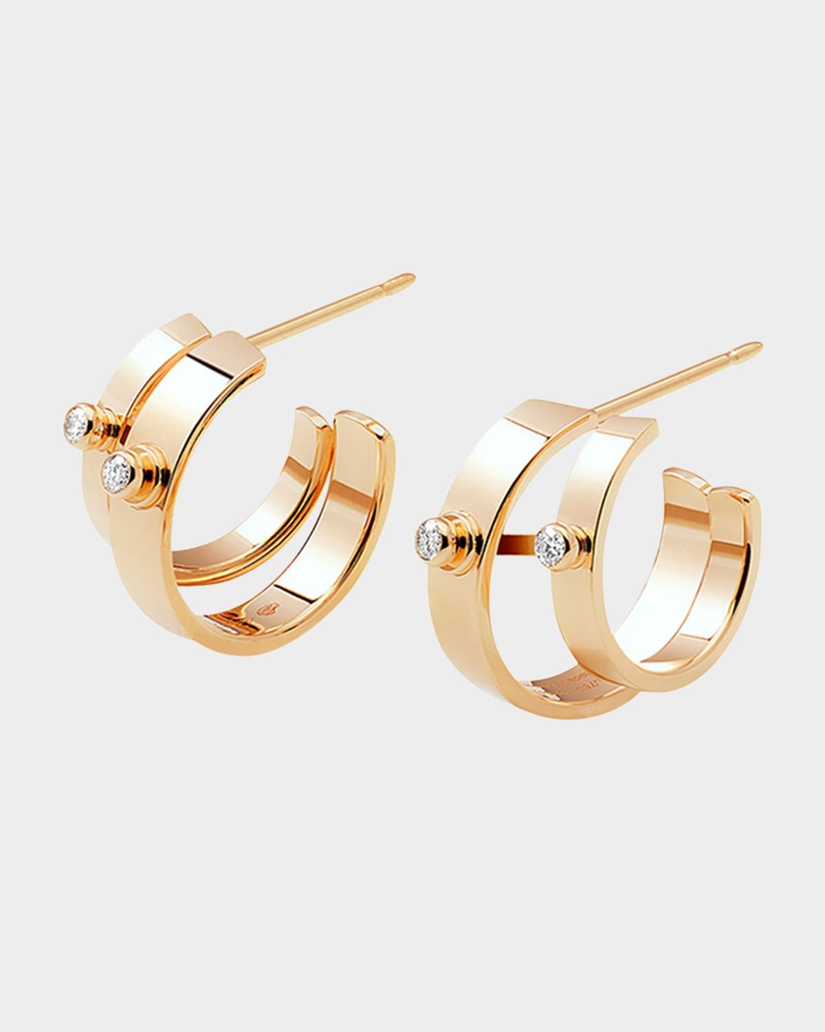 18K Monday Morning Mood Double Hoop Earrings