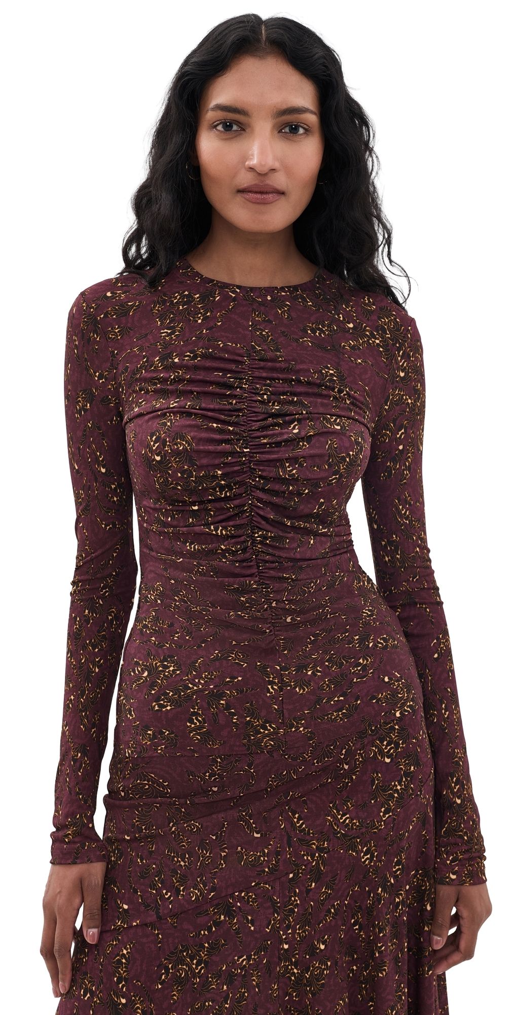 Ulla Johnson Asha Jersey Top Claret Floral S