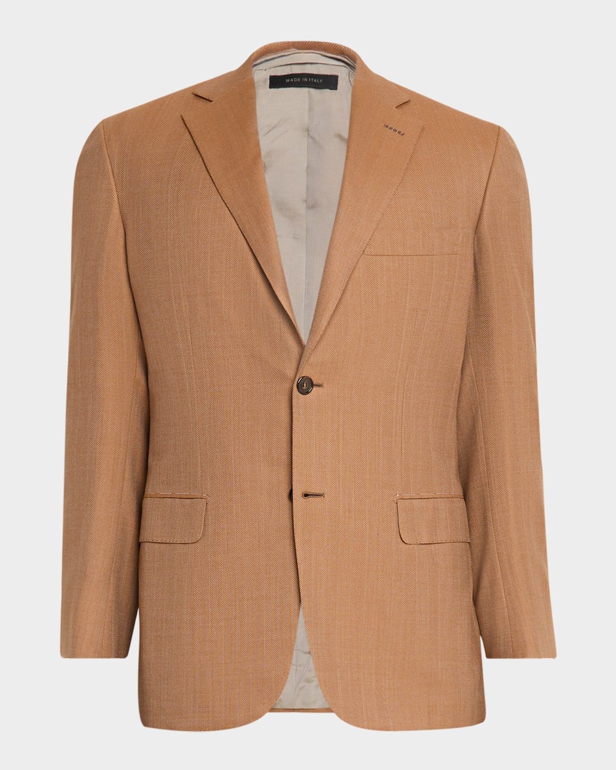 Men & apos;s Single-Breasted Herringbone Blazer