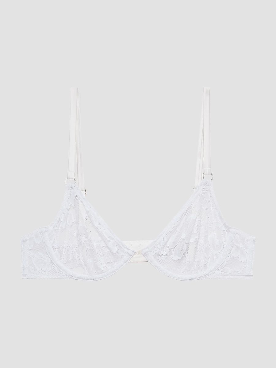 Women's Le Stretch Multi-Fit Lace Demi Bra - Ivory - Size 36D