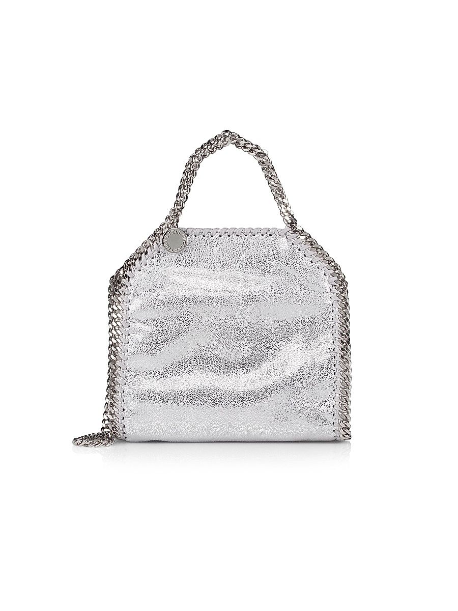 Women's Falabella Tiny Metallic Top Handle Bag - Silver