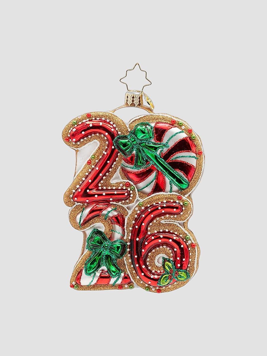 Sweet Start To 2026 Glass Ornament