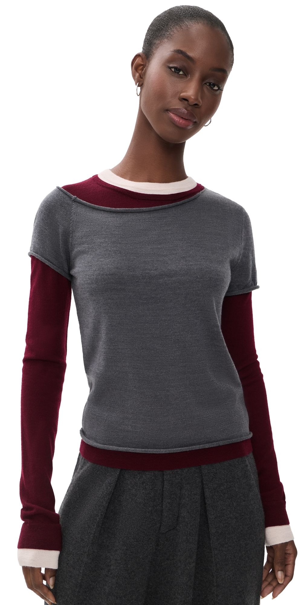 STAUD Sera Sweater Smoke Multi XS
