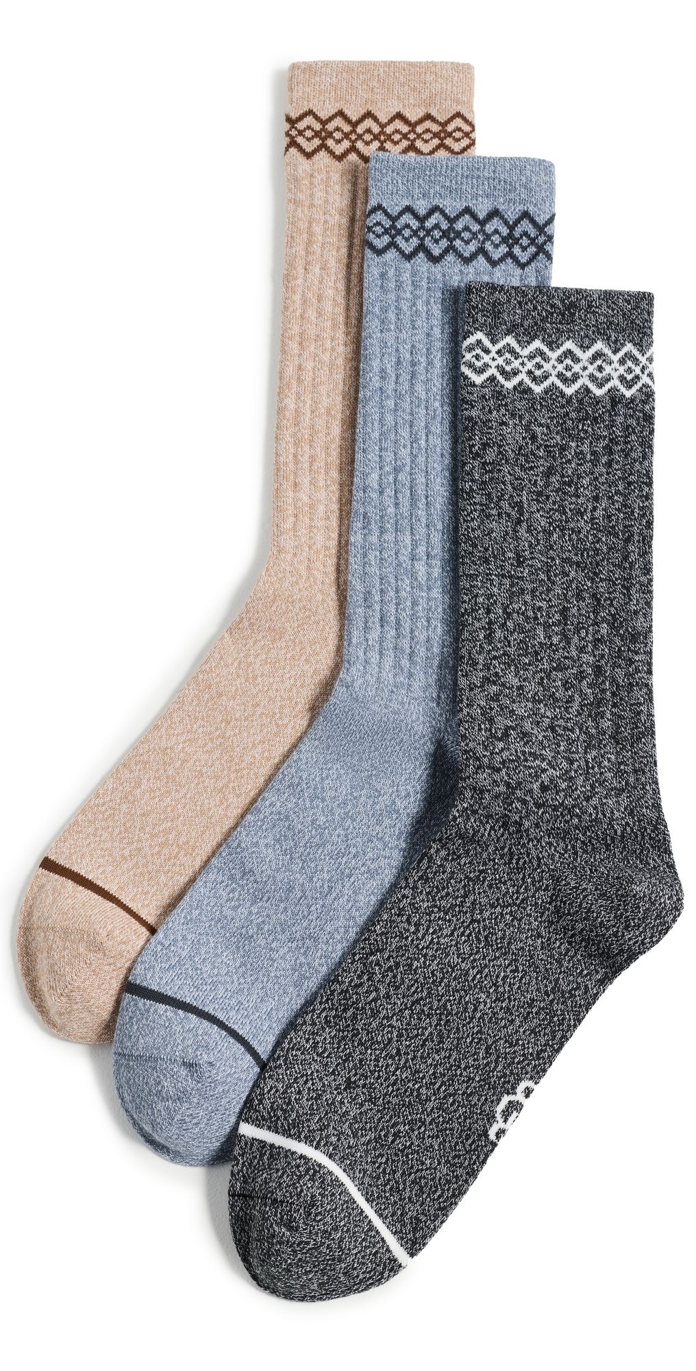UGG Tasman Socks 3 Pack Sand/Tahoe Blue/Black One Size