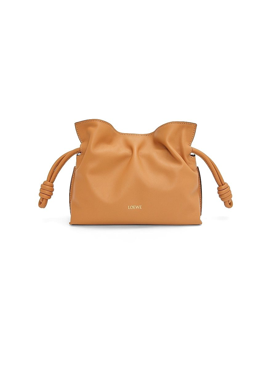 Women's Flamenco Mini Leather Clutch - Squirrel