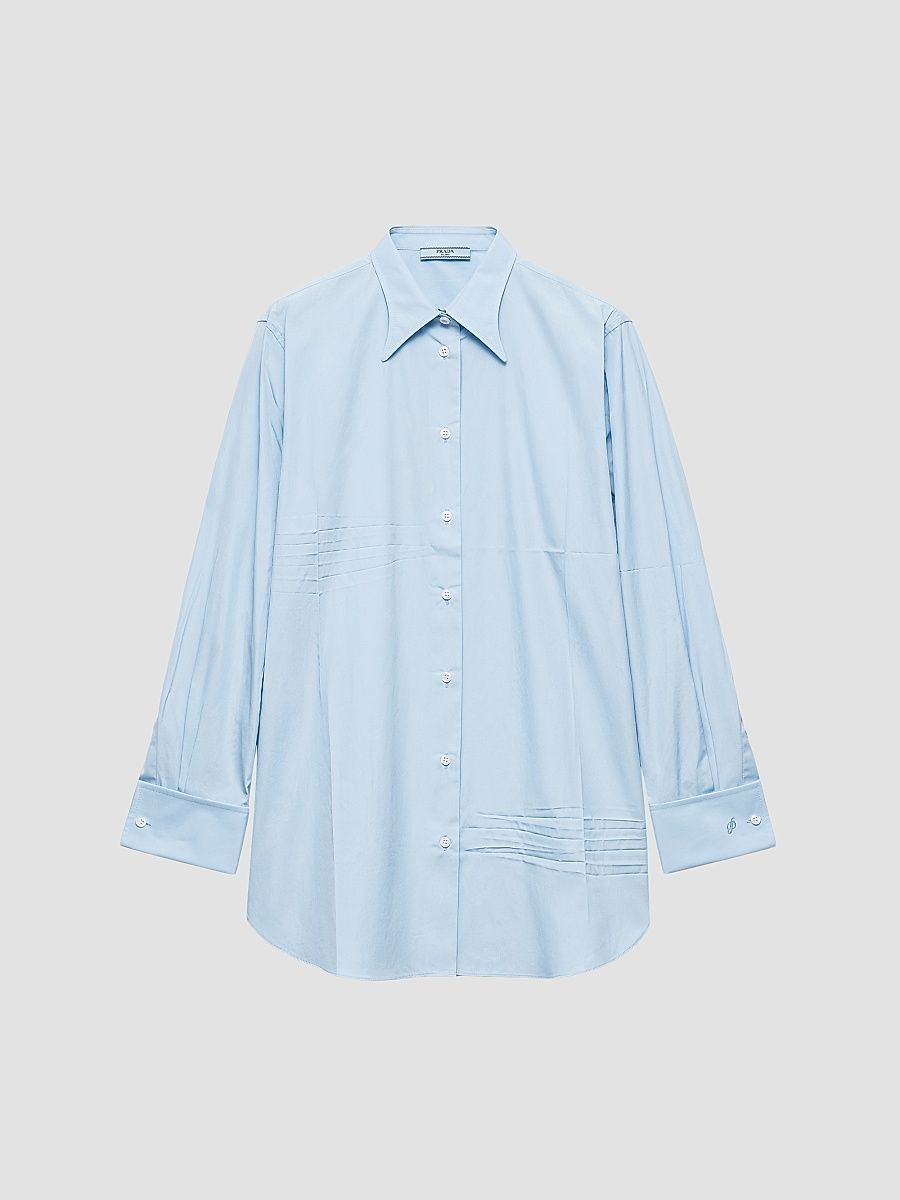 Women's Poplin Shirt - Blue - Size 4