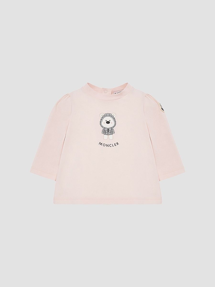 Baby Girl's & Little Girl's Long Sleeves Crewneck T-Shirt in Cotton - Light Pink - Size 3