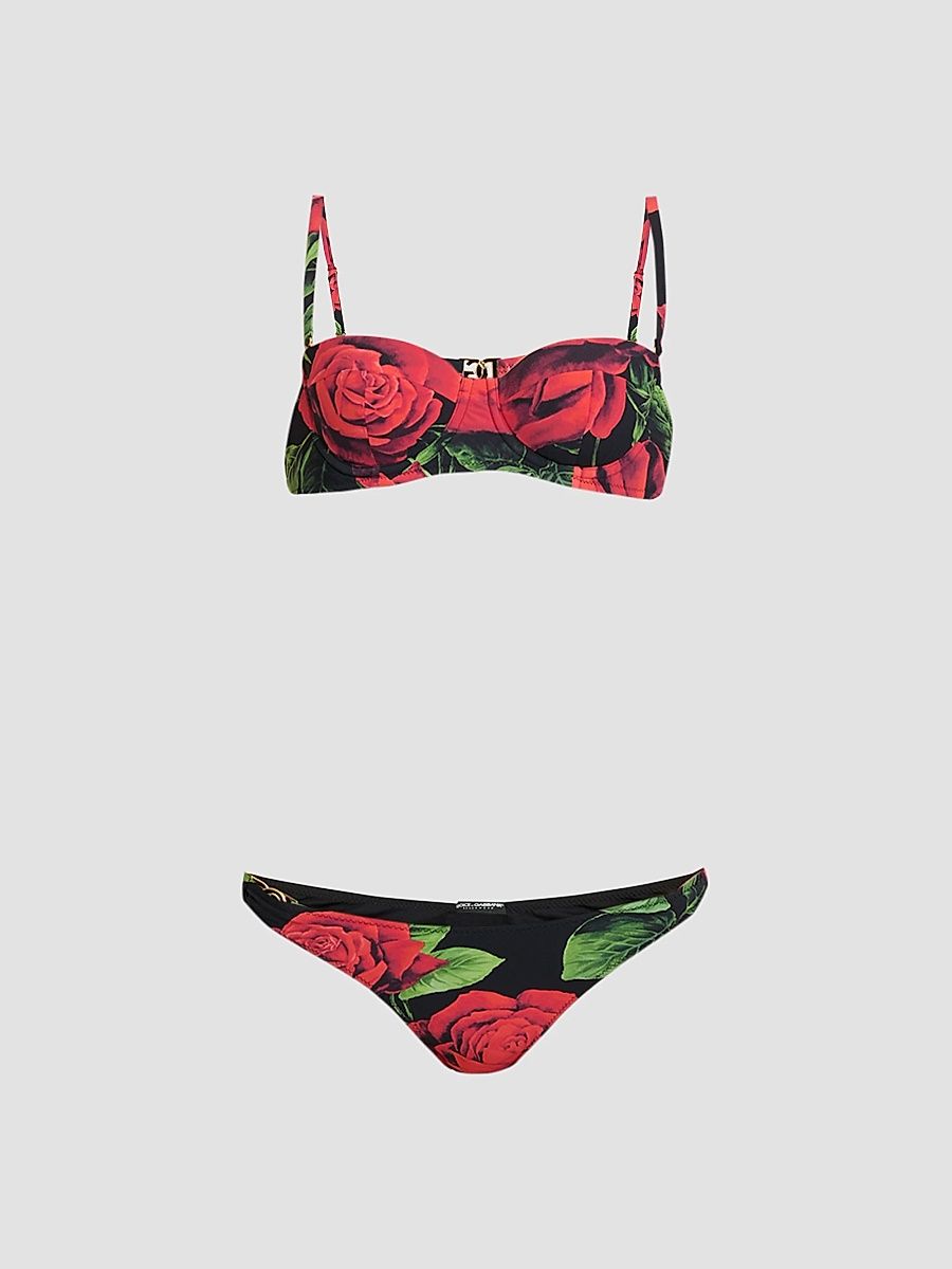Women's St. Sicilia Printed Bikini - Rose Nero - Size XS