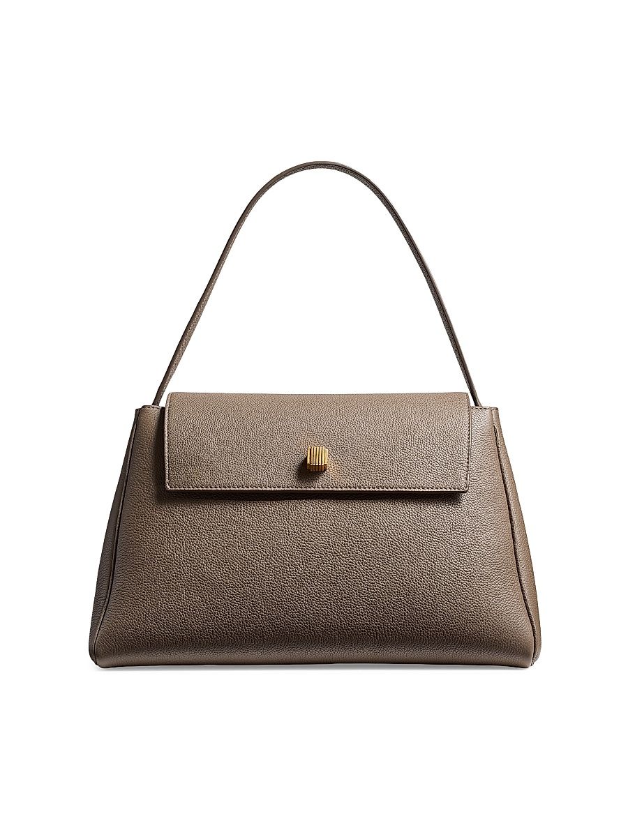 Women's Audrey Leather Shoulder Bag - Elephant