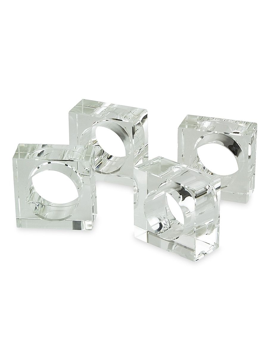 Smoke Crystal Four-Piece Napkin Holder Set - Smoke