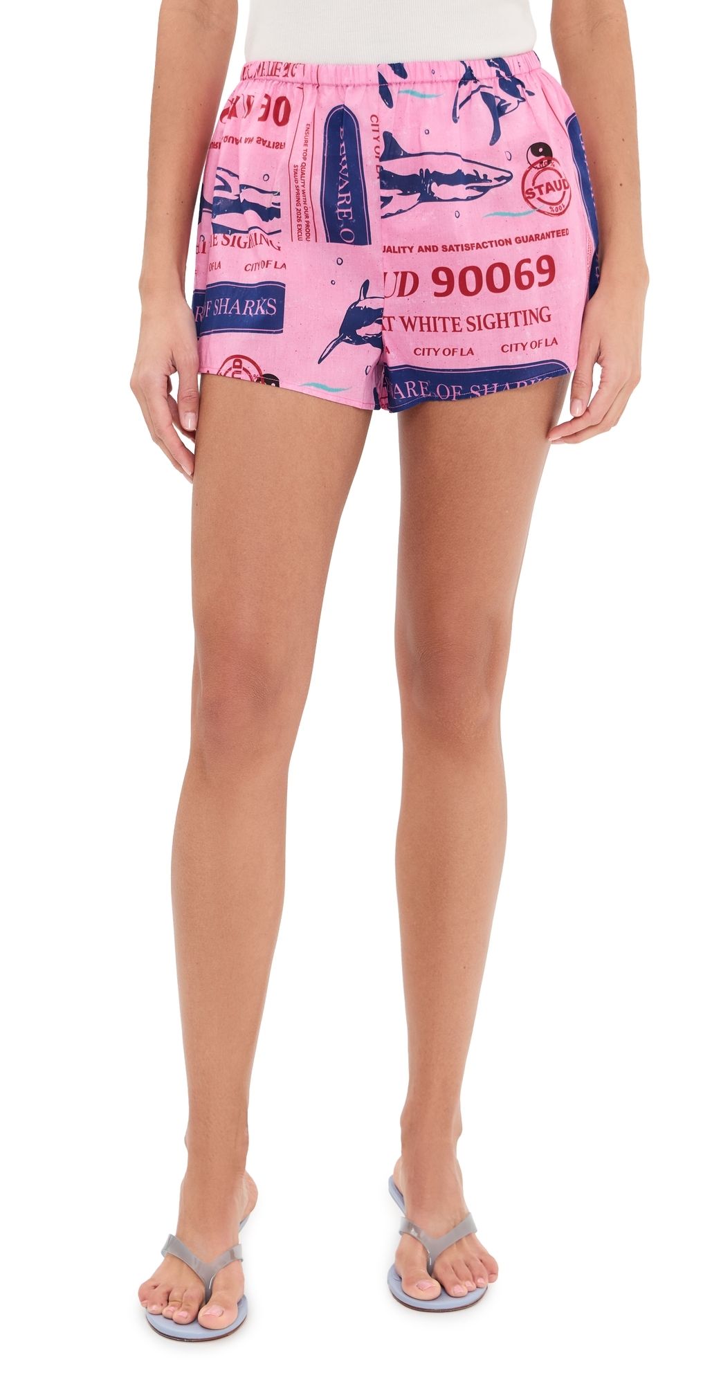 STAUD Paddle Shorts Parcel Print Pink S