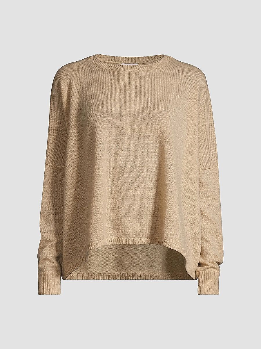 Women's Cashmere Crewneck Sweater - Brown Sugar - Size Medium