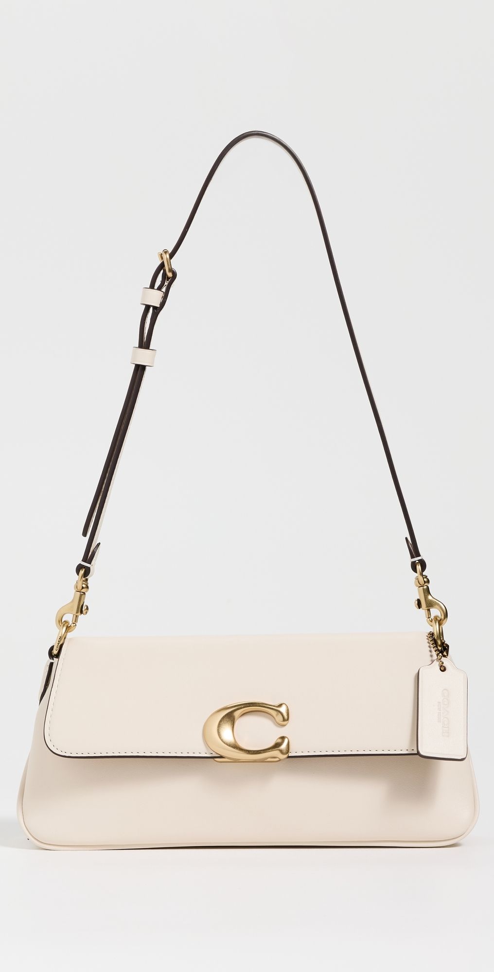 Coach Refined Calf Leather Jet Shoulder Bag Chalk One Size