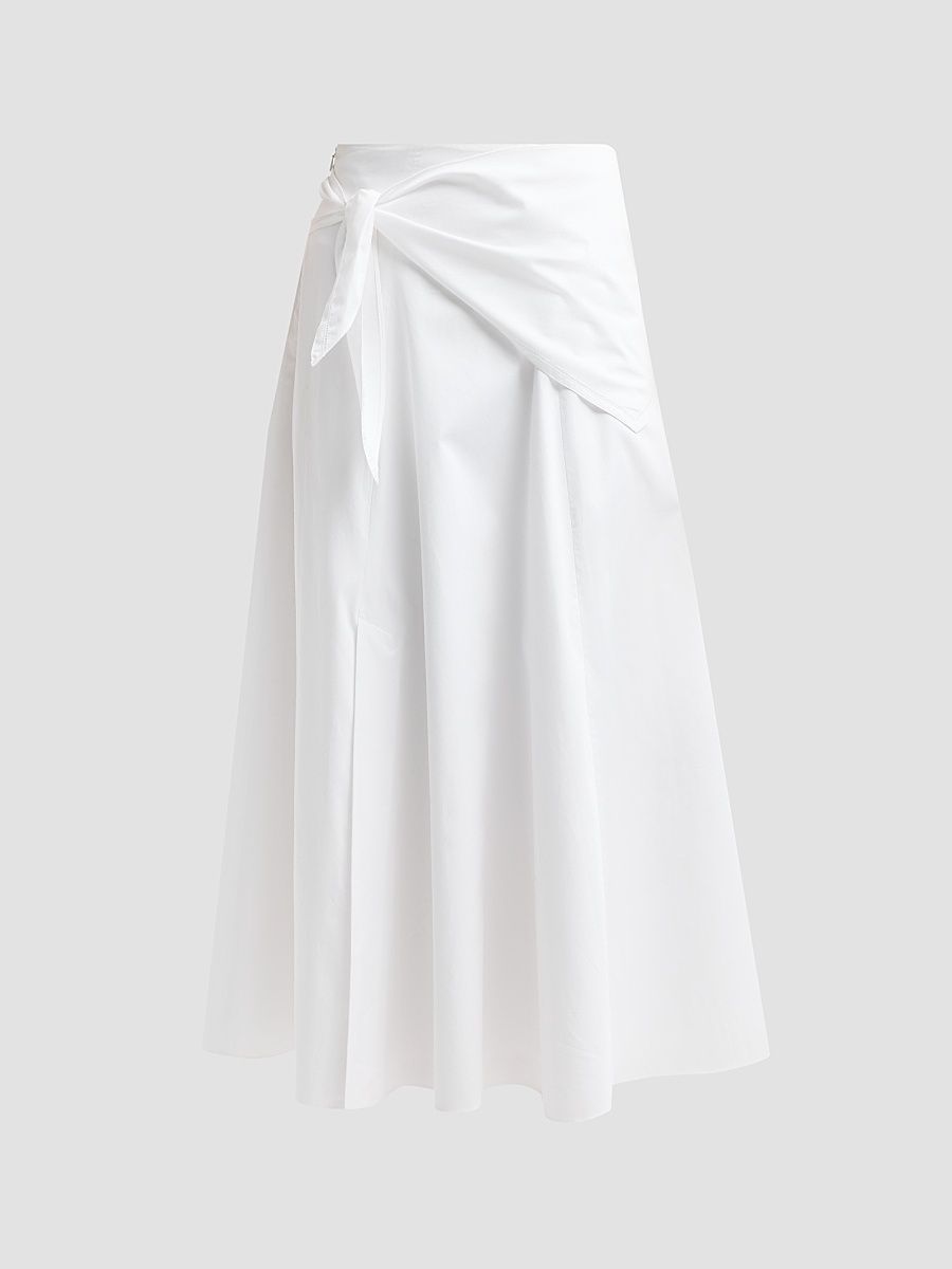 Women's Scarf Tie Skirt - Optic White - Size 8